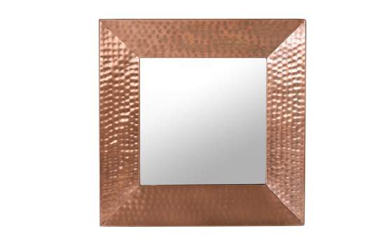 Espejo Cuadrado Pequeño Metal Cobre Serie Ariane