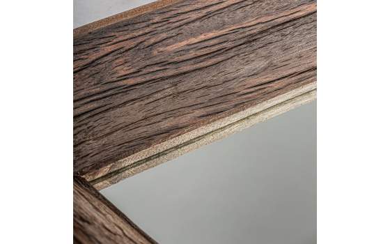 Espejo Cuadrado Rustico Madera Reciclada - Serie Walding