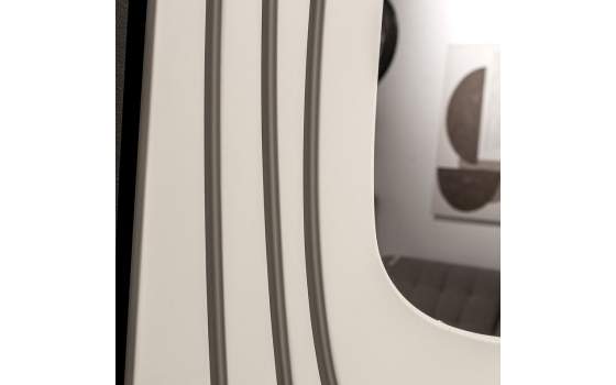 Espejo Decoracion Actual Blanco  Serie Albelt