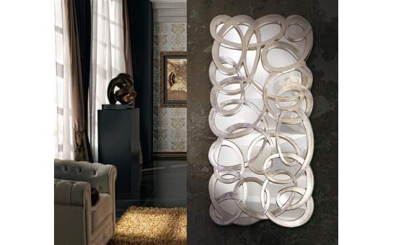 Espejo Decoracion Algarabia Marco Plata Serie Almuyna