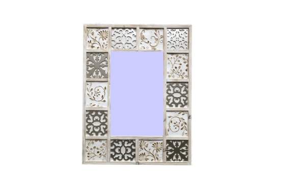 Espejo Decoracion Blanco Decape Industrial Angaran