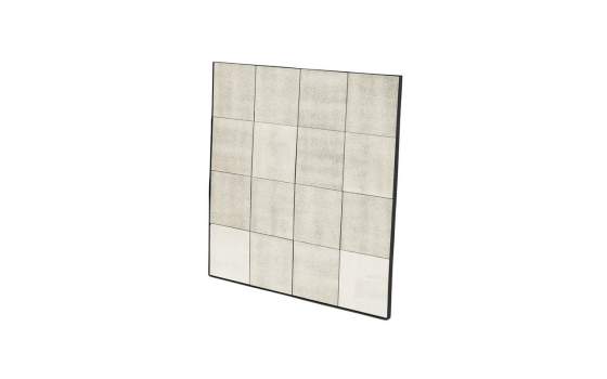 Espejo Decoracion Cuadrículas Marco Negro 100 cm Ainans