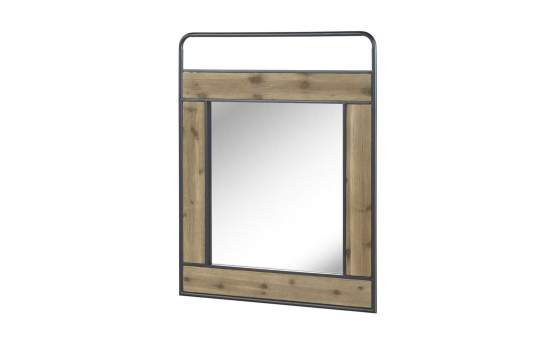 Espejo Decoracion Industrial Madera Metal Serie Baillet