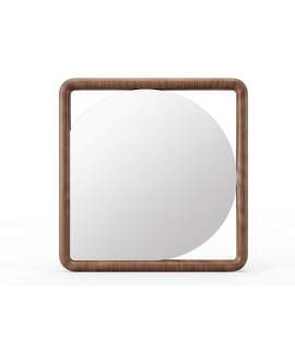 Espejo Decoracion Marco Laminado Nogal - Serie Koru