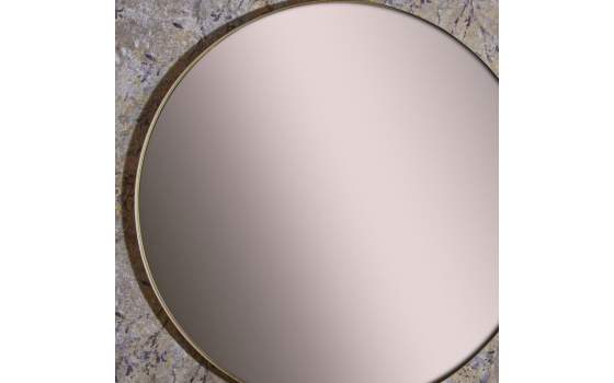 Espejo Decoracion Redondo Color Oro - Serie Alisont