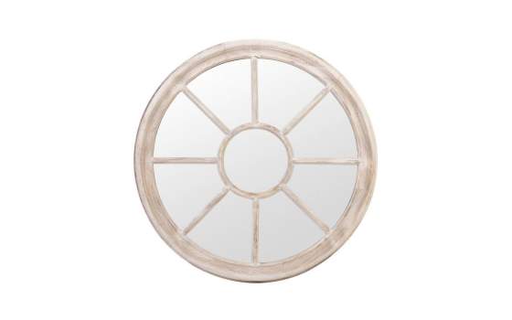 Espejo Decoracion Rueda Blanco Decape Serie Diriast