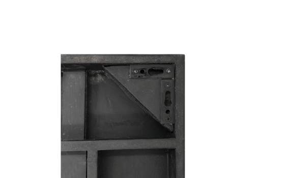 Espejo Decoracion Rustico Tallado Gris Serie Diriast