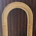 Espejo Decoracion Semicircular en Rattan Serie Atains