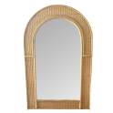 Espejo Decoracion Semicircular en Rattan Serie Atains