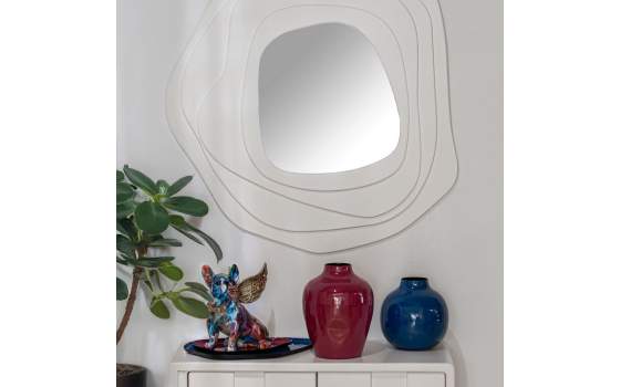 Espejo Diseño Actual Blanco Formato Moderno Serie Albelt