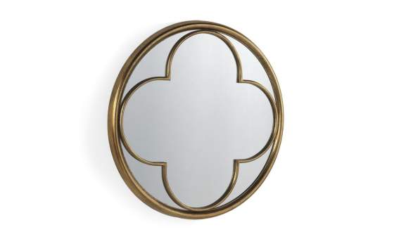 Espejo Diseño Estrella Acero Dorado Serie Alcora