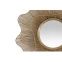 Espejo Diseño Flor Varillas Metalicas Doradas Serie Akiane