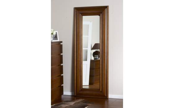 Espejo Dormitorio Vintage Madera Castaño 2 Tamaños Serie Albeins