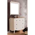 Espejo Estilo Actual Madera Bicolor Serie Dormitorio Praga