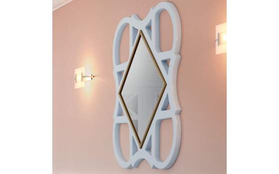 Espejo Formas Bicolor Estilo Provenzal Serie Praga