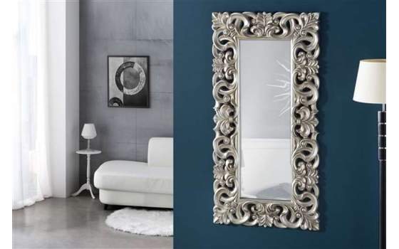 Espejo Grande Talla Resina Plata Vander
