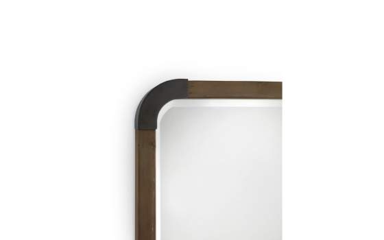 Espejo Industrial Madera Metal y Cristal Serie Albid