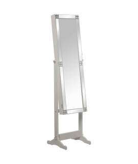 Espejo Joyero Pie Blanco con Marco de Cristal Full Front - Ardua