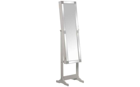 Espejo Joyero Pie Blanco con Marco de Cristal Full Front - Ardua