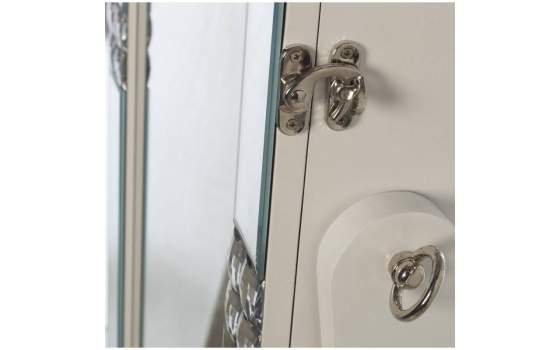 Espejo Joyero Pie Blanco con Marco de Cristal Full Front - Ardua