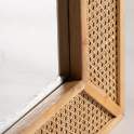 Espejo Madera Ratan Estilo Contemporaneo Serie Azetel
