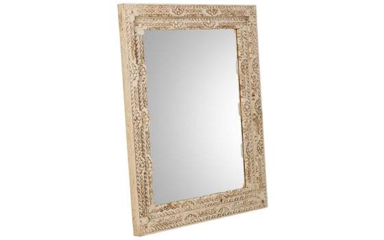 Espejo Madera Tallada Rustica 80 X 100 Blanco Decape Arretia Espejo Madera Tallada Rustica 80 X 100 Blanco Decape Arretia