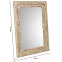 Espejo Madera Tallada Rustica 80 X 100 Blanco Decape Arretia Espejo Madera Tallada Rustica 80 X 100 Blanco Decape Arretia