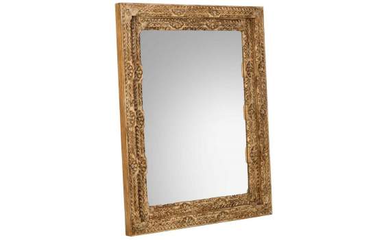 Espejo Marco Madera Tallada Rustica 80 X 100 Serie Arretia