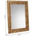 Espejo Marco Madera Tallada Rustica 80 X 100 Serie Arretia