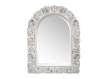 Espejo Medio Arco Tallado Clasico Blanco Decape Diriast