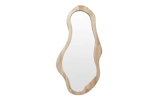 Espejo Moderno Marco Formas Onduladas en Madera Auchi