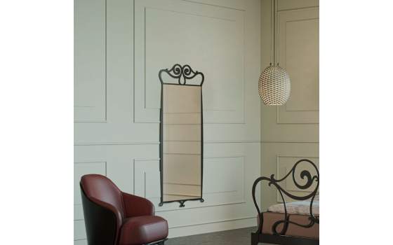 Espejo Moderno Vertical en Forja y Acero Serie Agata