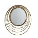 Espejo Mural Aros de Acero Dorado Diseño Actual Serie Alcora