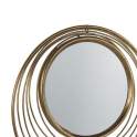 Espejo Mural Aros de Acero Dorado Diseño Actual Serie Alcora