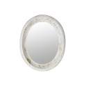 Espejo Oval Metal Oro Blanco de 65 X 79 Serie Enfini