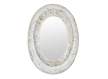 Espejo Oval Metal Oro Blanco Serie Enfini