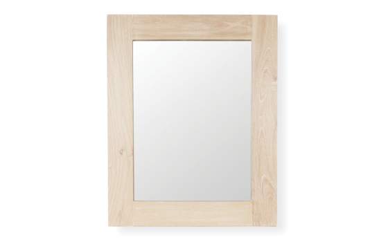 Espejo Rectangular 80 X 100 Blanco Decapado Serie Elisean