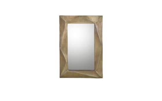 Espejo Rectangular Madera Metal Dorado Serie Ariane