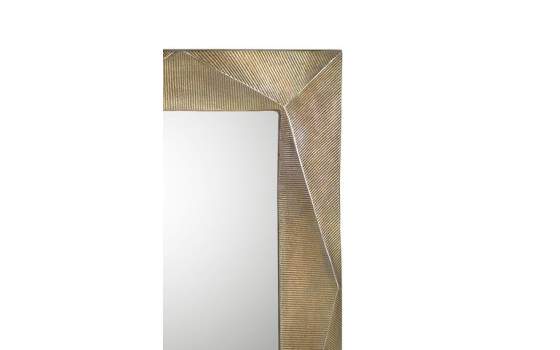 Espejo Rectangular Madera Metal Dorado Serie Ariane