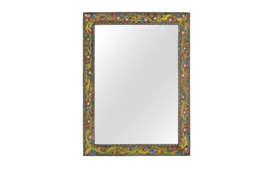 Espejo Rectangular Pintado en colores estilo oriental Albizo