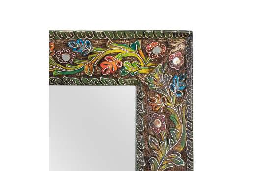 Espejo Rectangular Pintado en colores estilo oriental Albizo