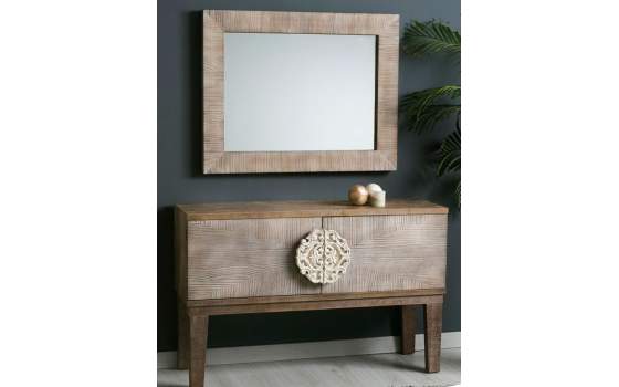 Espejo Rectangular Rustico Oriental Serie Dakarai