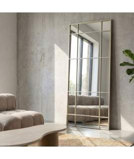 Espejo Rectangular Ventana color topo Serie Ainans