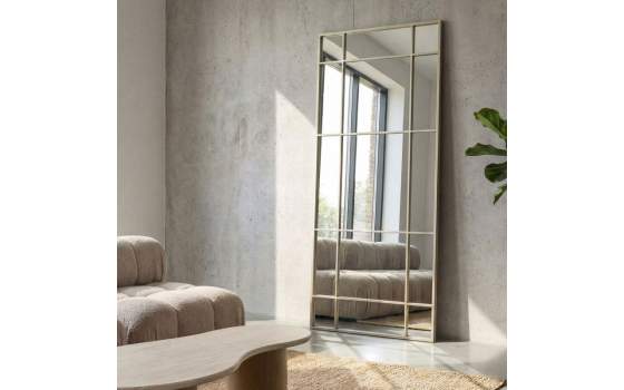 Espejo Rectangular Ventana color topo Serie Ainans