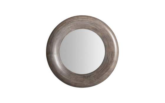 Espejo Redondo 140 Marco Marron Patinado Serie Almesso