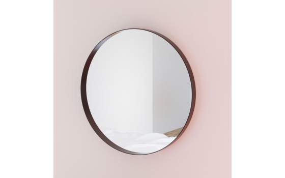 Espejo Redondo 2 Tamaños Diseño Moderno Acero Serie Maya