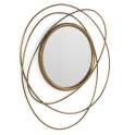 Espejo Redondo Decoracion Acero Dorado Serie Alcora