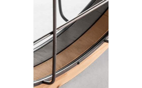 Espejo Redondo Enrejado Industrial de 105 cm Longford