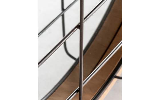 Espejo Redondo Enrejado Industrial de 105 cm Longford