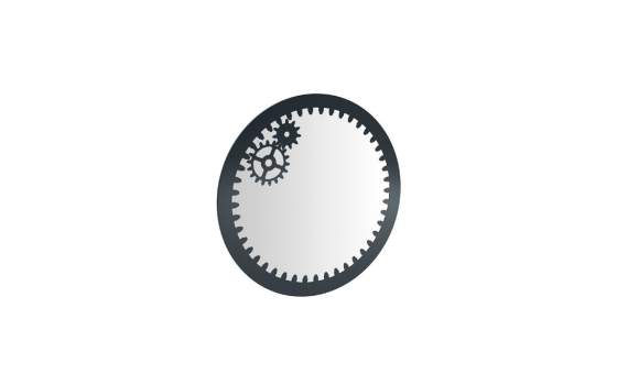 Espejo Redondo Estilo Industrial Acero Serie Roxette